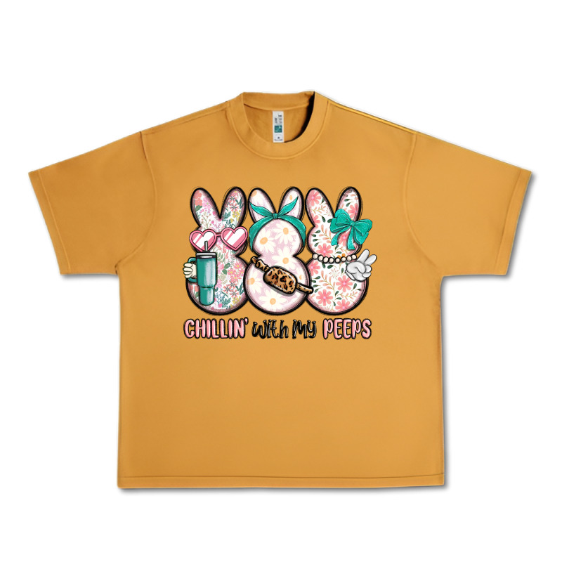 Easter Chilling With My Peeps Bunny Urban Heavy Tee by MaliasSmallBusiness | Teevron