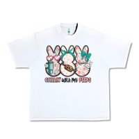 White easter chilling with my peeps bunny Urban Heavy Tee - MaliasSmallBusiness