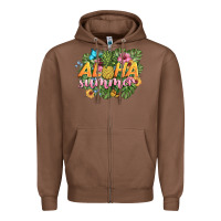 Chestnut aloha summer Zipper Hoodie - BarkalooDesign