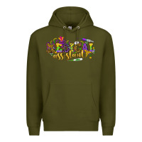 Army Green MA Medical Assistant Mardi Gras Premium Hoodie - HowdyJamesFarm