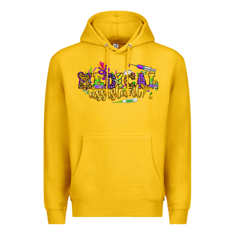 Ma Medical Assistant Mardi Gras Premium Hoodie by HowdyJamesFarm | Teevron