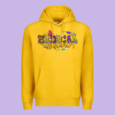 Ma Medical Assistant Mardi Gras Premium Hoodie Designed By Howdyjamesfarm