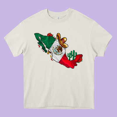Mexico Heavy Core Tee Designed By Cowhidedigitalart