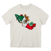 Cream mexico Heavy Core Tee - CowhideDigitalArt