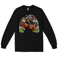 Black rodeo cowboy rainbow Long Sleeve Tee - JahusDesignShop