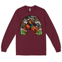 Burgundy rodeo cowboy rainbow Long Sleeve Tee - JahusDesignShop