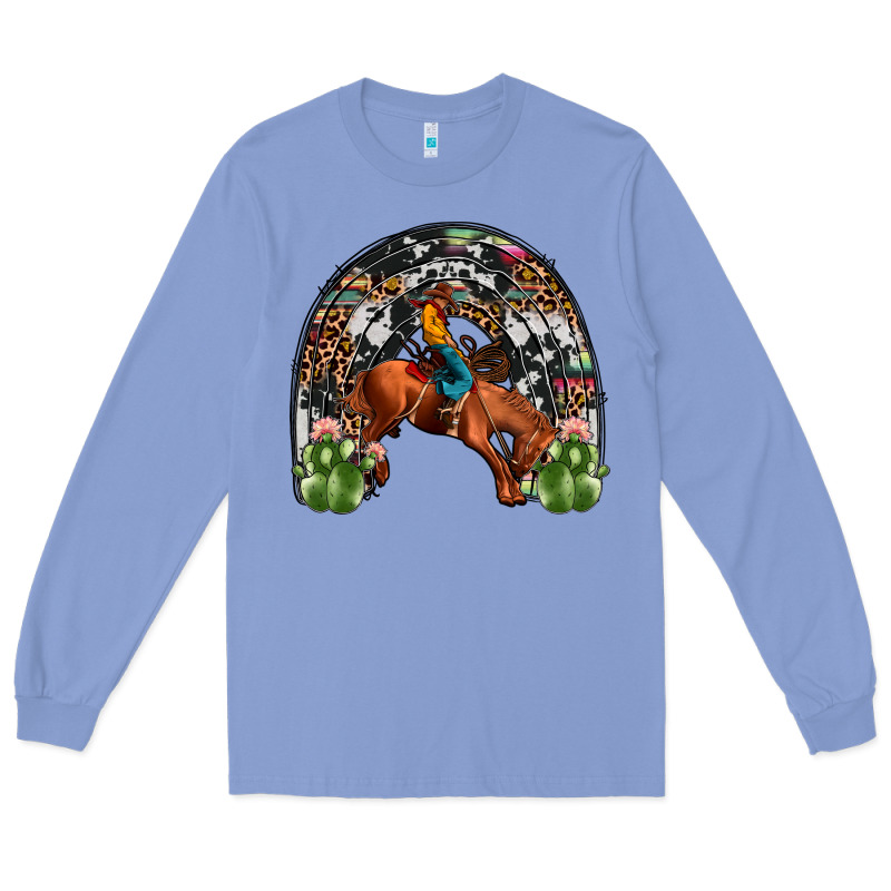 Rodeo Cowboy Rainbow Long Sleeve Tee by JahusDesignShop | Teevron