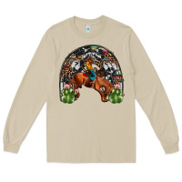 Mushroom rodeo cowboy rainbow Long Sleeve Tee - JahusDesignShop