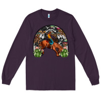 Plum rodeo cowboy rainbow Long Sleeve Tee - JahusDesignShop