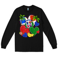Black dominican repuclic hearts Long Sleeve Tee - NancyCooperArtShop