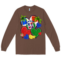 Chestnut dominican repuclic hearts Long Sleeve Tee - NancyCooperArtShop