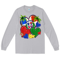 Dominican Repuclic Hearts Long Sleeve Tee | Teevron