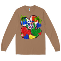 Toasted Coconut dominican repuclic hearts Long Sleeve Tee - NancyCooperArtShop