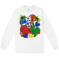 White dominican repuclic hearts Long Sleeve Tee - NancyCooperArtShop