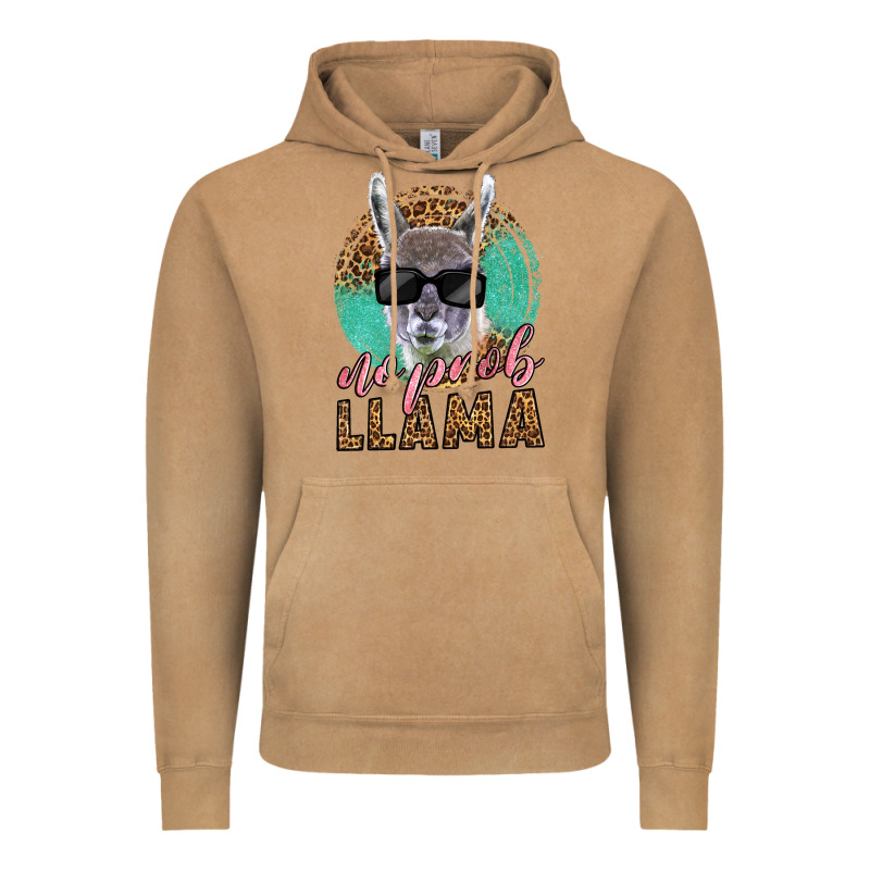 Western No Prob Llama Vintage Hoodie by LillyAllenDesigns | Teevron