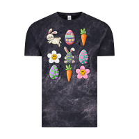 Cloud Black easter doodles Vintage Tee - MaliasSmallBusiness
