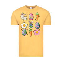Vintage Mustard easter doodles Vintage Tee - MaliasSmallBusiness