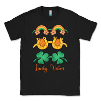 Black lucky vibes st. patrick's day Classic Tee - MaliasSmallBusiness