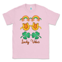 Bubblegum Pink lucky vibes st. patrick's day Classic Tee - MaliasSmallBusiness