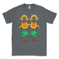 Charcoal Heather lucky vibes st. patrick's day Classic Tee - MaliasSmallBusiness
