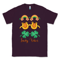 Plum lucky vibes st. patrick's day Classic Tee - MaliasSmallBusiness
