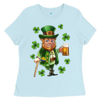 Baby Blue st patricks elf Ladies Tee - Neo Western