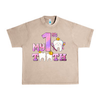 French Oak my first tooth with teeth for girls Urban Heavy Tee - AdoDesignShop