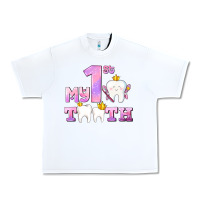 White my first tooth with teeth for girls Urban Heavy Tee - AdoDesignShop