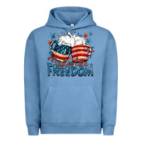 Pigment Pebble Blue Tastes like freedom Urban Hoodie - FaDigitalArtStudio