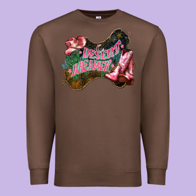 Desert Dreamer Cowgirl Boots Hat Premium Sweatshirt Designed By Howdyjamesfarm