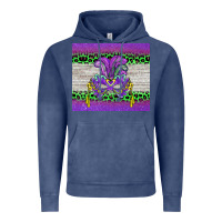 Vintage Denim mardi gras  mask Vintage Hoodie - BarkalooDesign