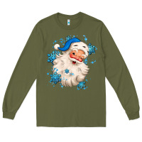 Army Green winter christmas santa claus Long Sleeve Tee - MaliasSmallBusiness