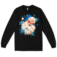 Black winter christmas santa claus Long Sleeve Tee - MaliasSmallBusiness