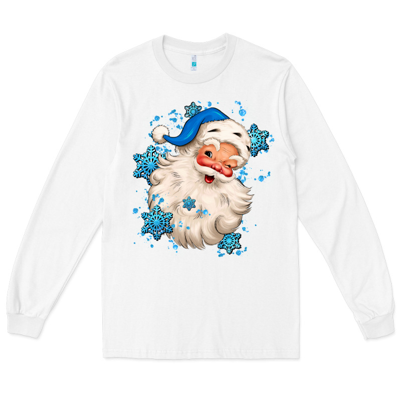 Winter Christmas Santa Claus Long Sleeve Tee by MaliasSmallBusiness | Teevron