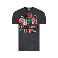Vintage Black oh ship it's a girls trip Vintage Tee - MaliasSmallBusiness
