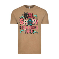 Vintage Coffee oh ship it's a girls trip Vintage Tee - MaliasSmallBusiness