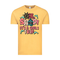 Vintage Mustard oh ship it's a girls trip Vintage Tee - MaliasSmallBusiness