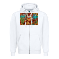 White western christmas reindeer with background Zipper Hoodie - Jasminsmagicworld