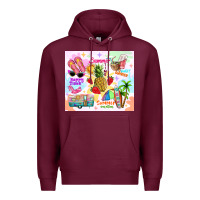 Burgundy summer beach Premium Hoodie - TumblerDesignByShophia