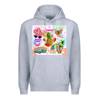 Heather Grey summer beach Premium Hoodie - TumblerDesignByShophia