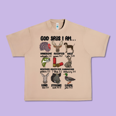 God Says I Am Hunting Urban Heavy Tee Designed By Maliassmallbusiness