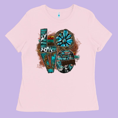 Love Ladies Tee Designed By Sublimationcraftshop