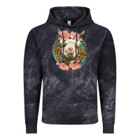 Cloud Black western llama and roses Vintage Hoodie - LillyAllenDesigns