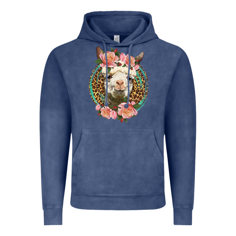 Western Llama And Roses Vintage Hoodie by LillyAllenDesigns | Teevron