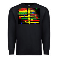 Black juneteenth american flag Premium Sweatshirt - TumblerDesignByShophia