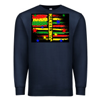Navy juneteenth american flag Premium Sweatshirt - TumblerDesignByShophia