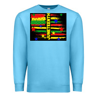 Ocean Blue juneteenth american flag Premium Sweatshirt - TumblerDesignByShophia