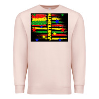 Pale Pink juneteenth american flag Premium Sweatshirt - TumblerDesignByShophia