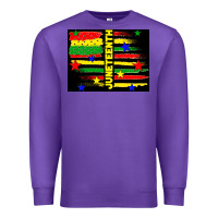 Purple juneteenth american flag Premium Sweatshirt - TumblerDesignByShophia