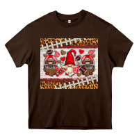 Chocolate Brown American football gnome Heavy Core Tee - HRA Design Shop